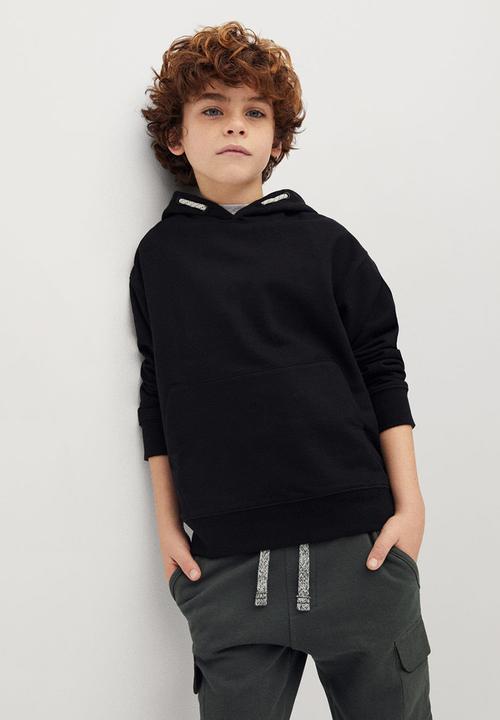 MANGO - Sweatshirt hood - black