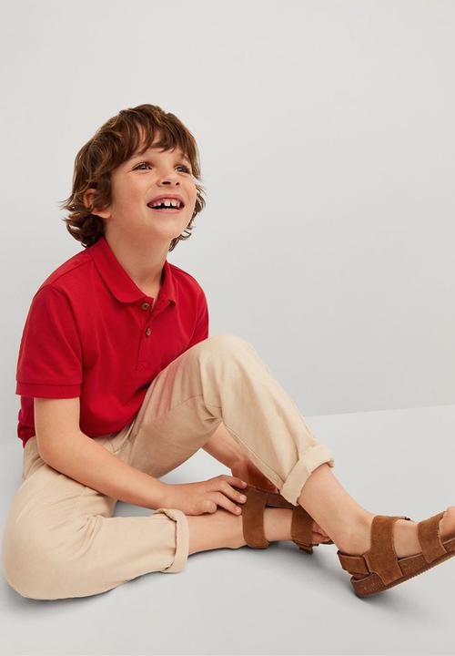 MANGO - T-shirt polo - red