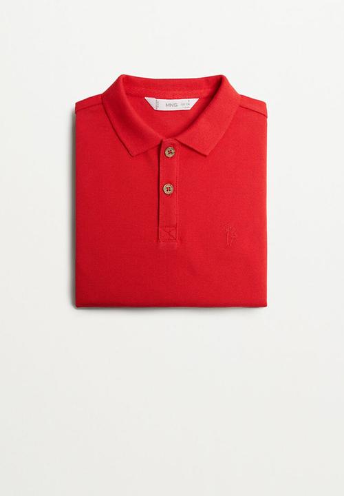 MANGO - T-shirt polo - red