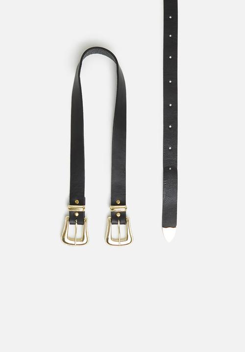 Superbalist - Western double belt - black