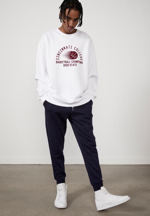 Factorie - Elite oversized crew - white