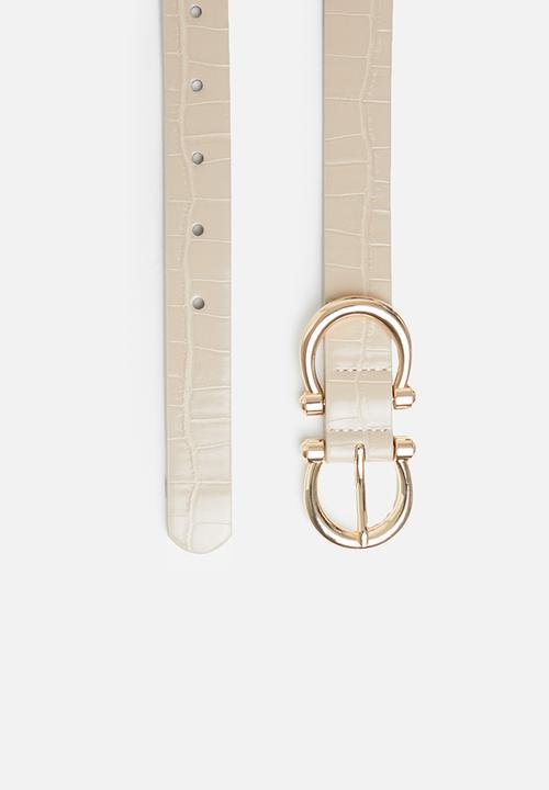 Rubi - Buckle up belt - ecru