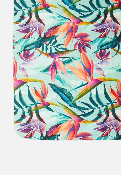 Bobums - Microfibre XL printed towel - coloured strelitzia