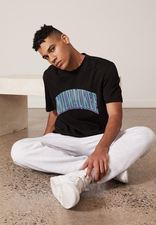 Factorie - Regular graphic T-shirt - black