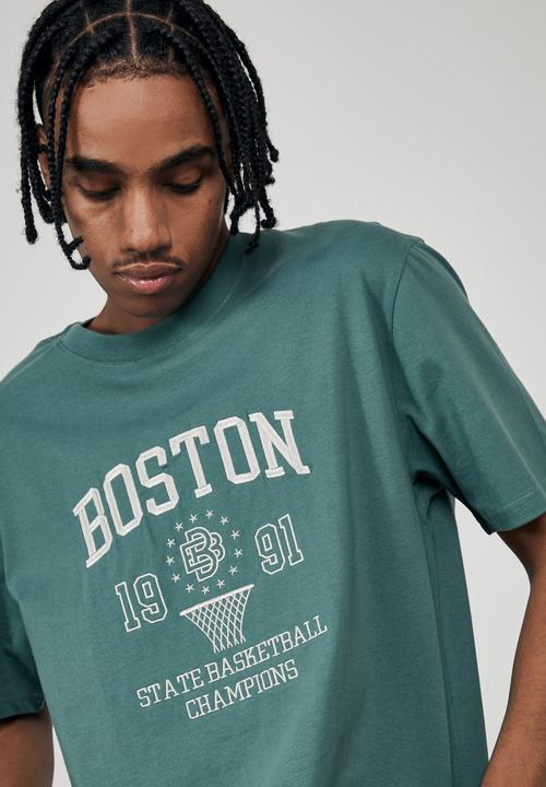 Factorie - Regular graphic T-shirt - pine teal