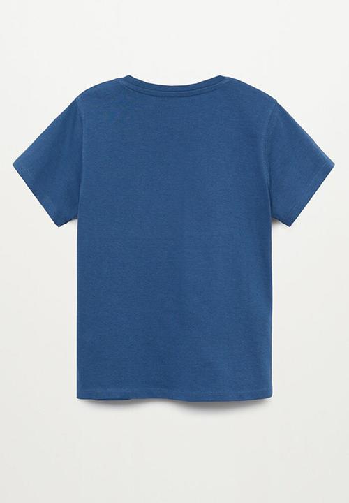 MANGO - Camiseta sequin - blue
