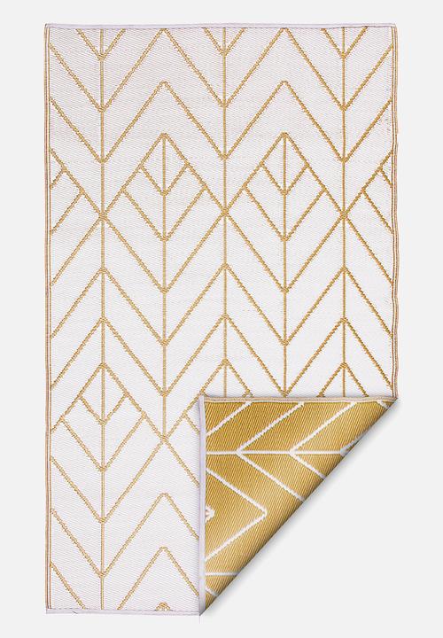Fab Habitat - Sydney outdoor rug-gold & cream