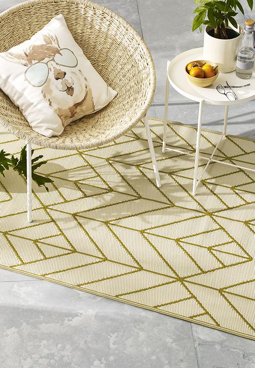 Fab Habitat - Sydney outdoor rug-gold & cream