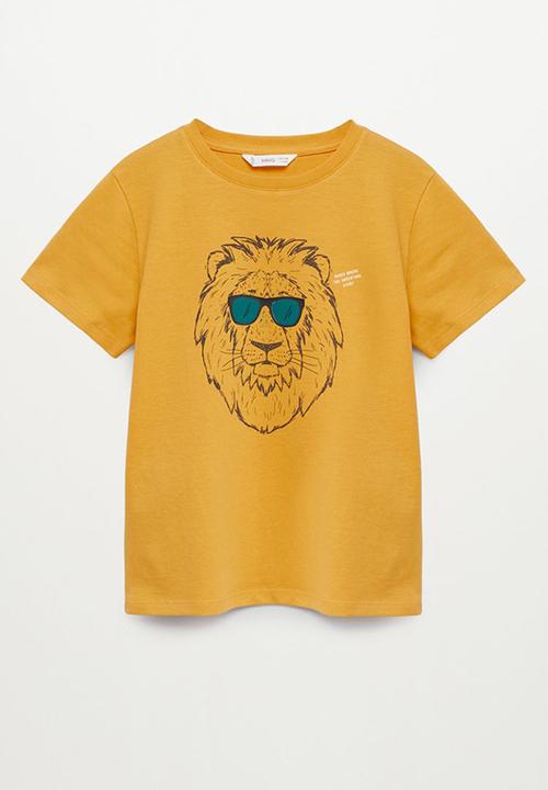 MANGO - T-shirt leon - yellow