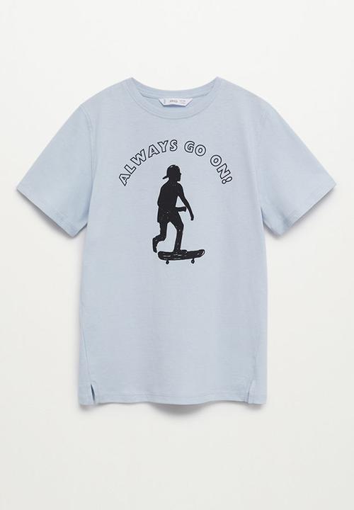 MANGO - T-shirt skater - blue
