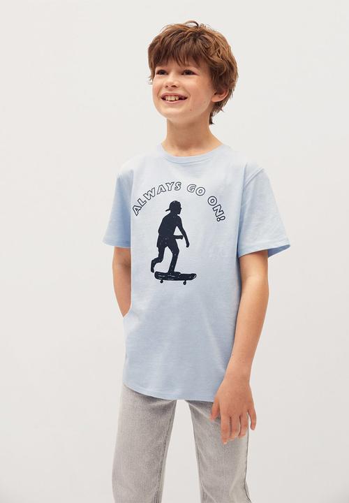 MANGO - T-shirt skater - blue