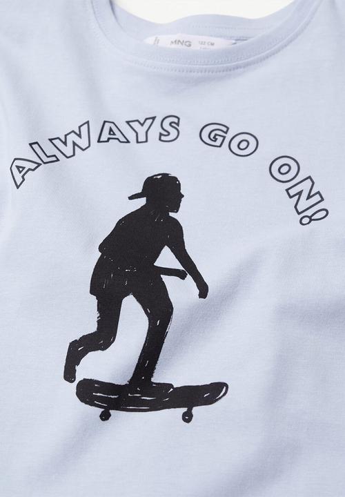 MANGO - T-shirt skater - blue