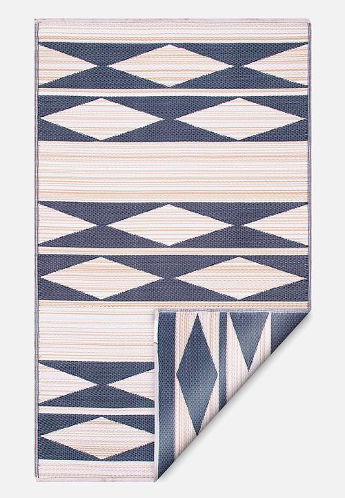 Fab Habitat - Cairo outdoor rug-natural & black