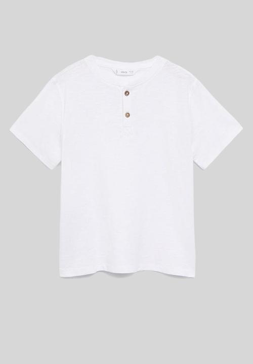 MANGO - T-shirt pani - white