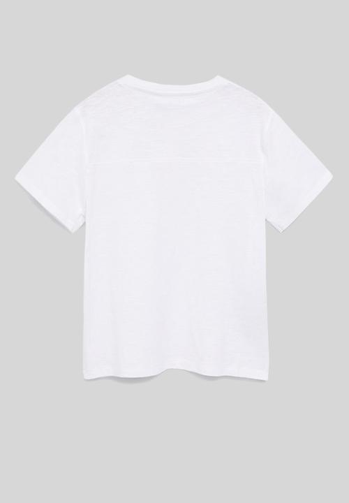 MANGO - T-shirt pani - white