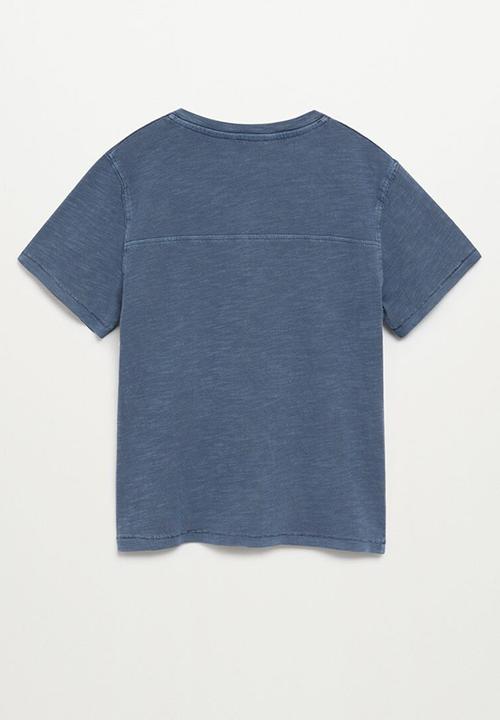 MANGO - T-shirt pani - blue