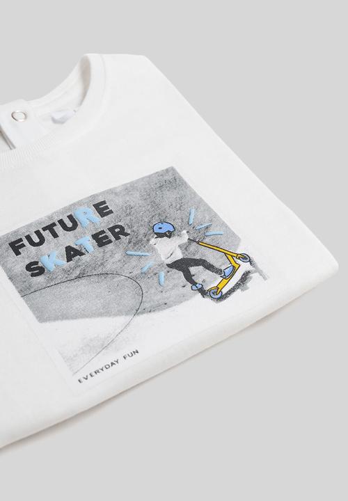 MANGO - T-shirt skater - white