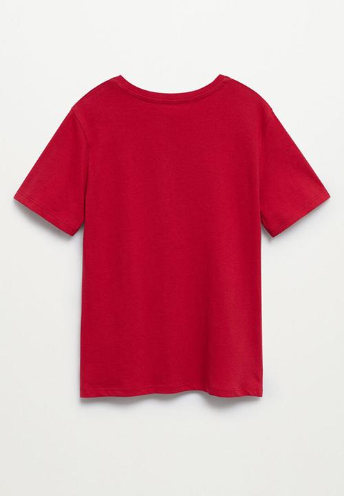 MANGO - T-shirt coco - red