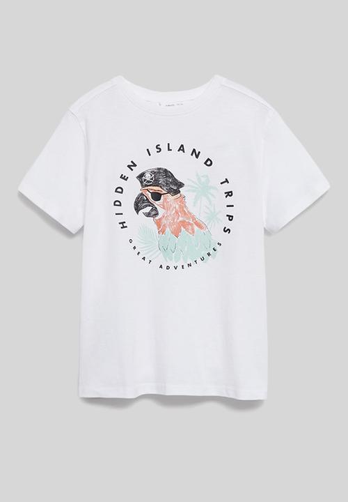 MANGO - T-shirt loro - white