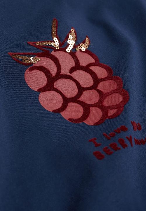 MANGO - T-shirt berry - blue