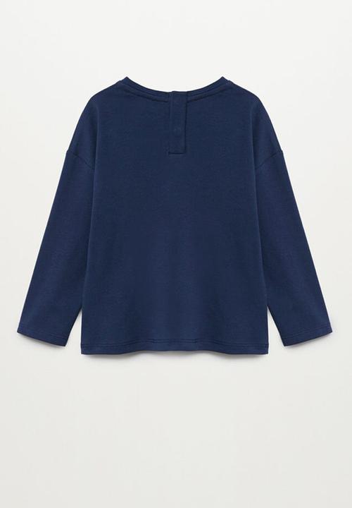 MANGO - T-shirt berry - blue