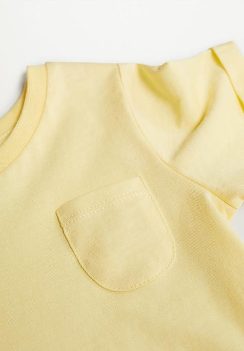 MANGO - T-shirt side - yellow