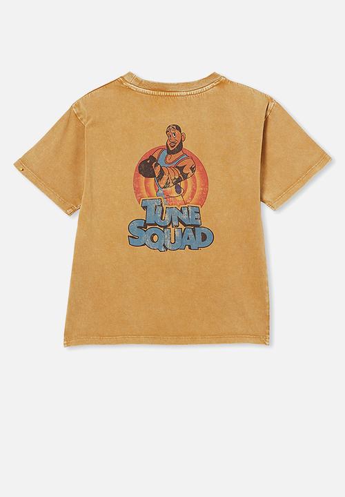 Cotton On - License drop shoulder short sleeve tee - lcn wb honey gold / lebron