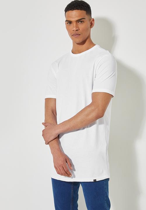 Superbalist - 3-pack barney longline curved hem tee - white