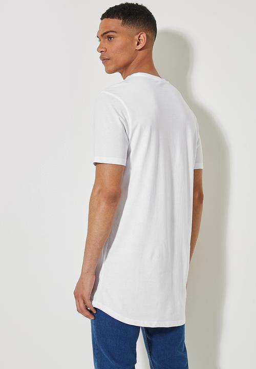 Superbalist - 3-pack barney longline curved hem tee - white