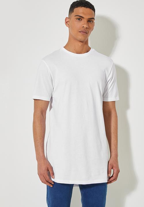Superbalist - 3-pack barney longline curved hem tee - white