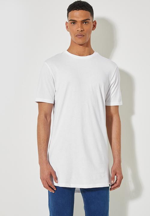 Superbalist - 3-pack barney longline curved hem tee - white