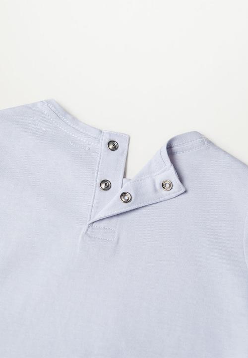 MANGO - Safari long sleeve tee - medium blue