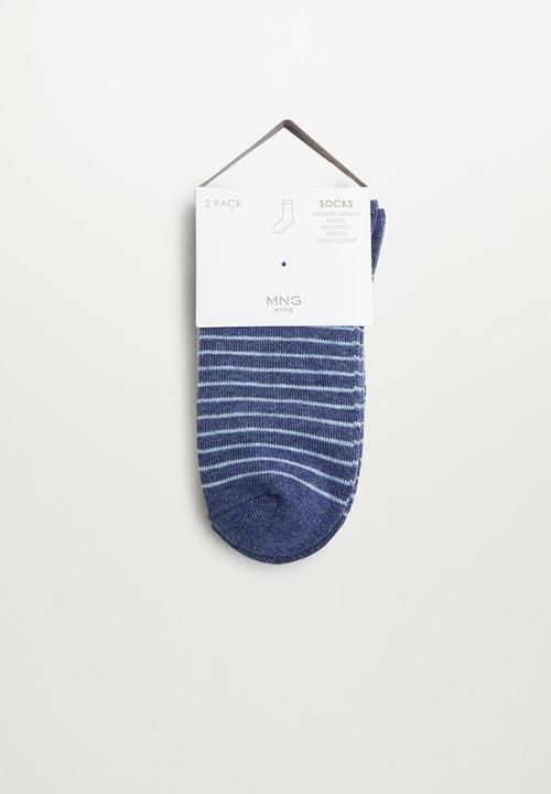 MANGO - Socks blue 2-pack - medium blue