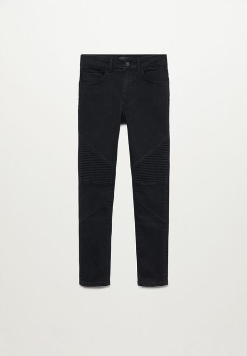 MANGO - Jeans biker - black