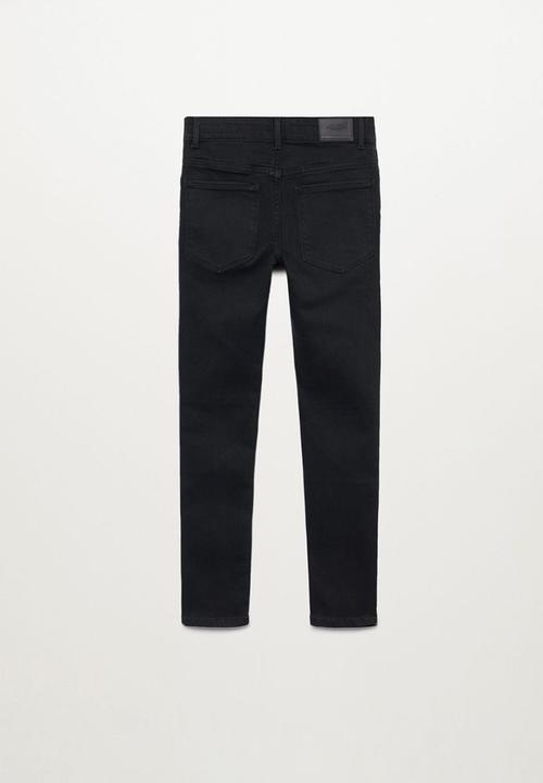 MANGO - Jeans biker - black