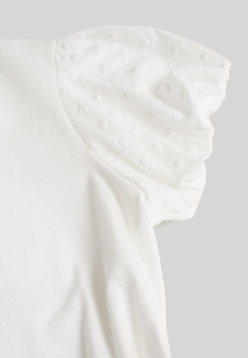 MANGO - T-shirt plume - white