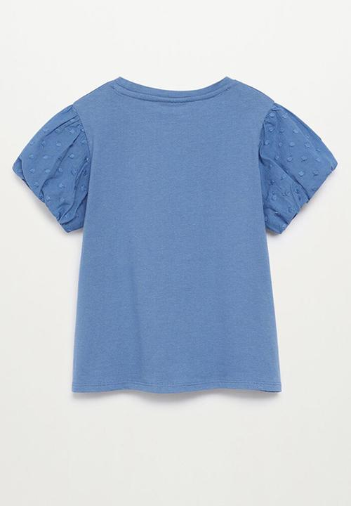 MANGO - T-shirt plume - blue