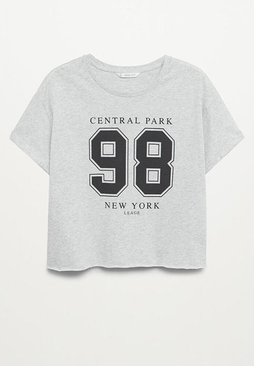 MANGO - T-shirt arizona - grey