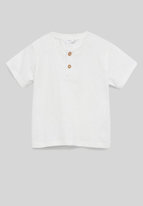 MANGO - T-shirt pani 8 - white 
