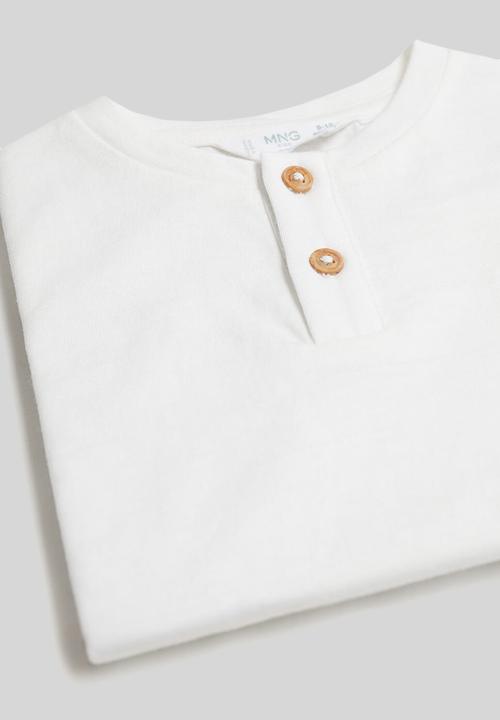 MANGO - T-shirt pani 8 - white 