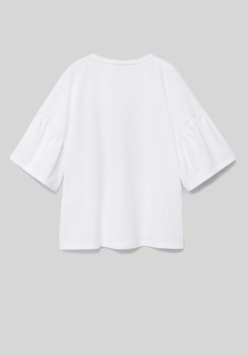 MANGO - T-shirt chancla - white