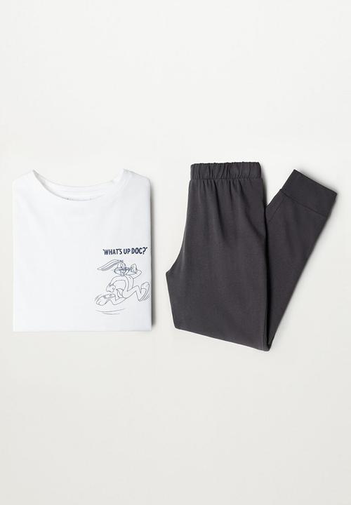 MANGO - Pyjama set bugs - white & grey