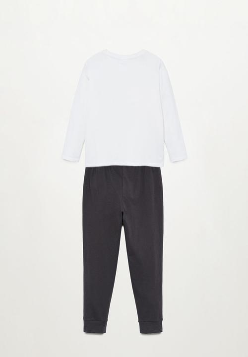 MANGO - Pyjama set bugs - white & grey