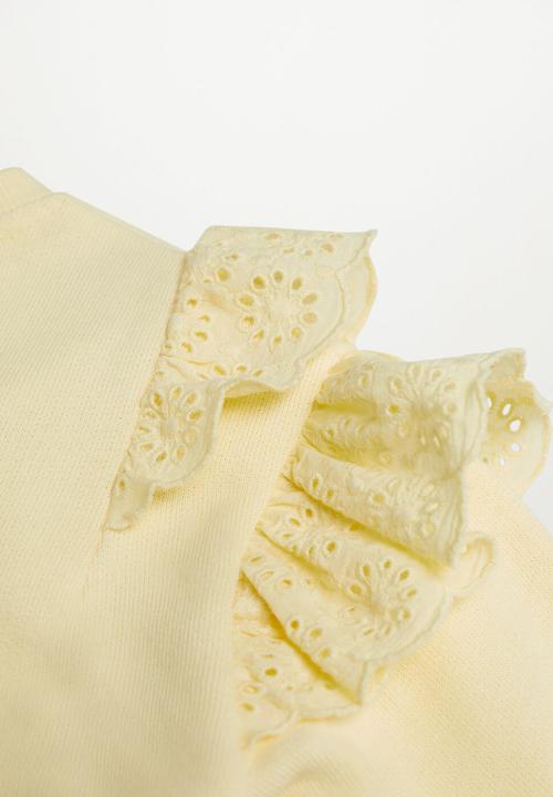 MANGO - Ruffled sweater selma - yellow