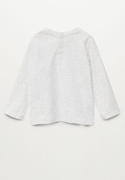 MANGO - T-shirt panda - grey