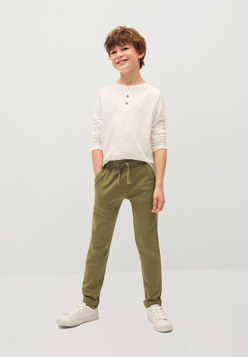 MANGO - Trousers ryan - green