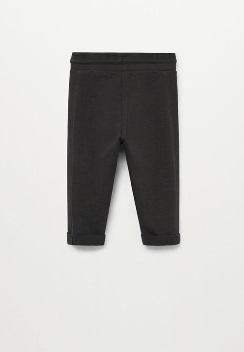 MANGO - Trousers mires - black