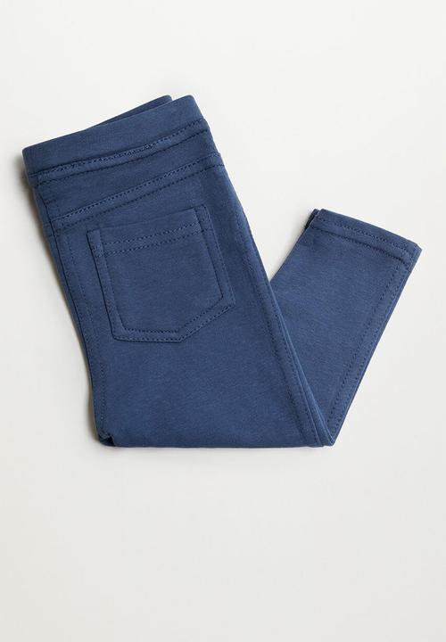 MANGO - Terry leggings - navy