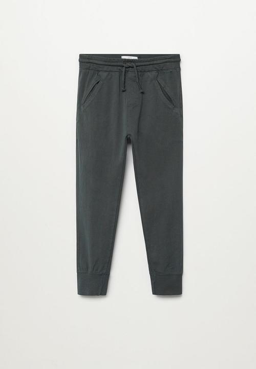 MANGO - Smart Jogger Trousers - black