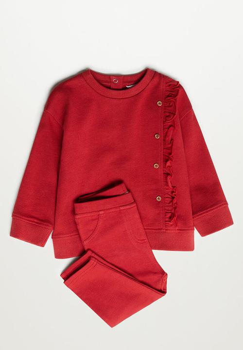 MANGO - Terry leggings - red